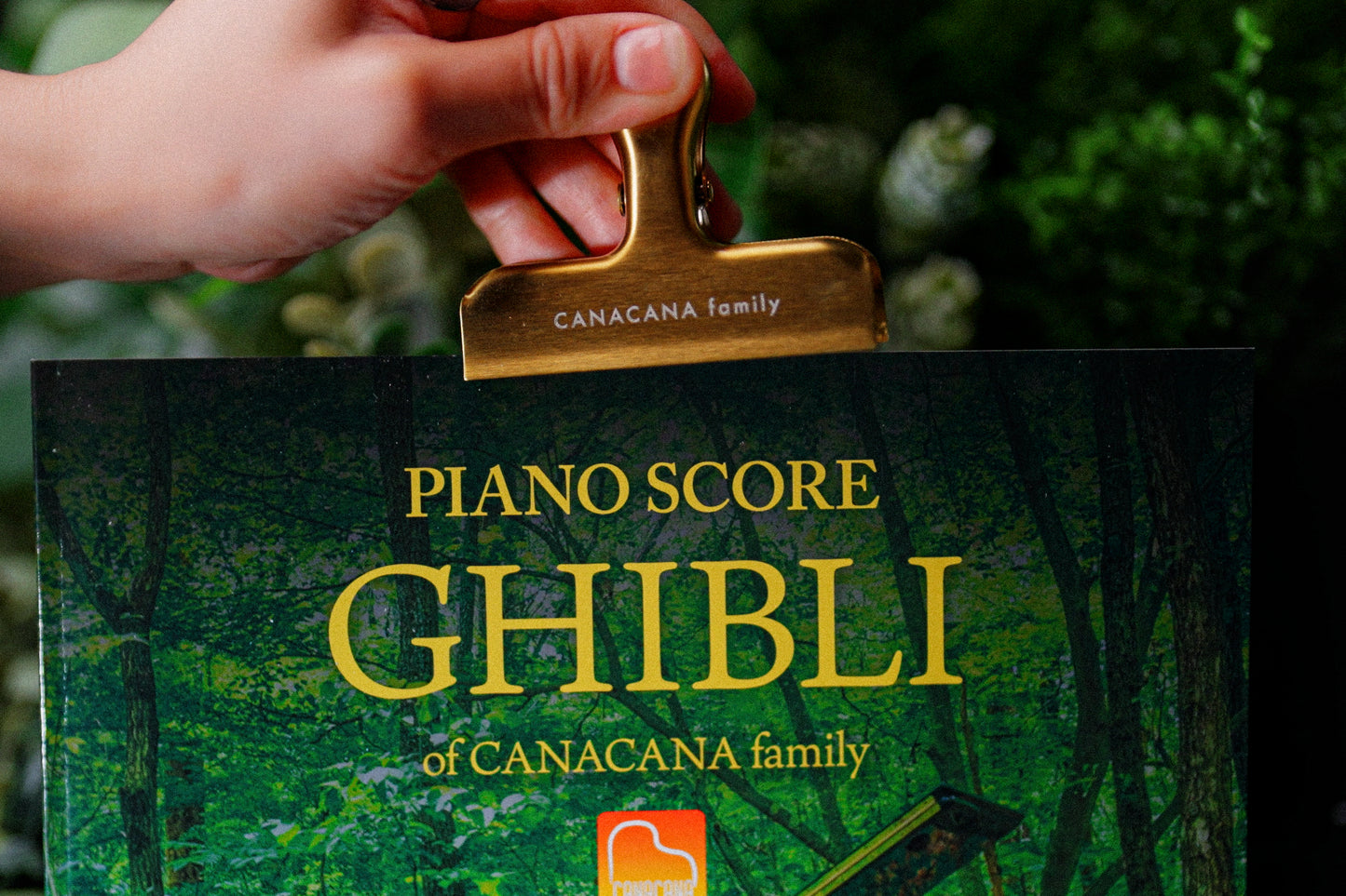 *数量限定セット* [ジブリ楽譜集+クリップ]  PIANO SCORE GHIBLI of CANACANA family